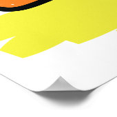 Cartoon Kind Genieten van Maaltijd met Juice and E Poster (Hoek)