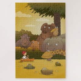 Cartoon Kind Oerwouden Legpuzzel