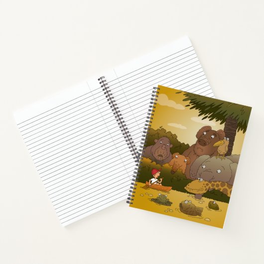 Cartoon Kind Oerwouden Notitieboek (Binnen)