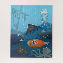 Cartoon Kind onderzeese onderzeese wereld Legpuzzel