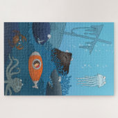 Cartoon Kind onderzeese onderzeese wereld Legpuzzel (Horizontaal)