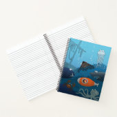 Cartoon Kind onderzeese onderzeese wereld Notitieboek (Binnen)