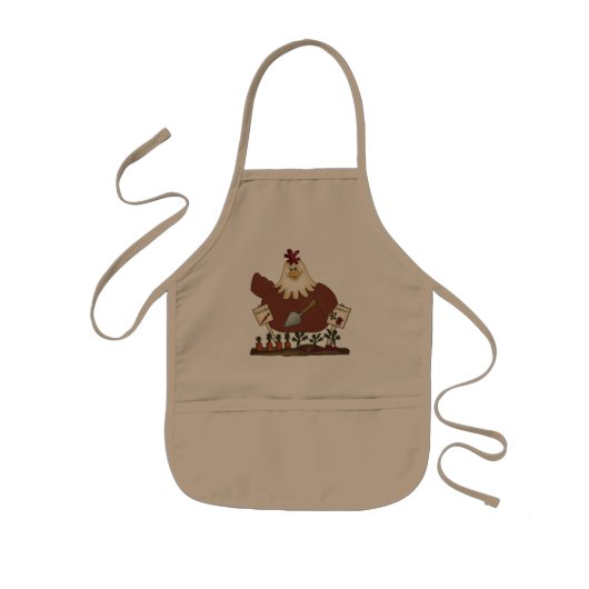 Cartoon Kinder Chicken Gardening apron Kinder Schort (Voorkant)