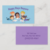 Cartoon Kinder Kleur Kinderdagopvang Visitekaartje (Voorkant / Achterkant)