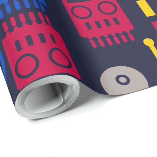 Cartoon Kinder robot Cadeaupapier (Rol Hoek)