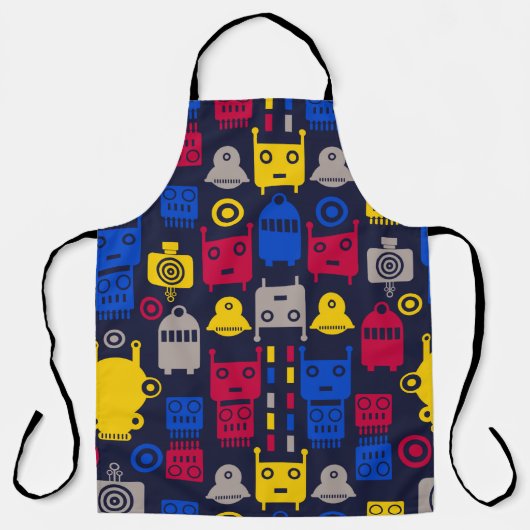 Cartoon Kinder robots Schort (Voorkant)