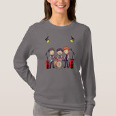 Cartoon Kinder Rock Band T-shirt (Voorkant)