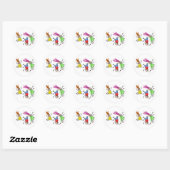 Cartoon kinder spelen stickers. ronde sticker (Vel)