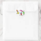 Cartoon kinder spelen stickers. ronde sticker (Tas)