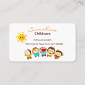 Cartoon Kinderdagopvang Kinderopvang Visitekaartje (Voorkant)