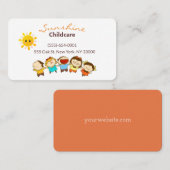 Cartoon Kinderdagopvang Kinderopvang Visitekaartje (Voorkant / Achterkant)