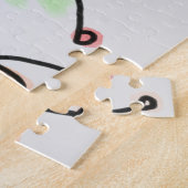 Cartoon kinderen die puzzel spelen. legpuzzel (Zijkant)