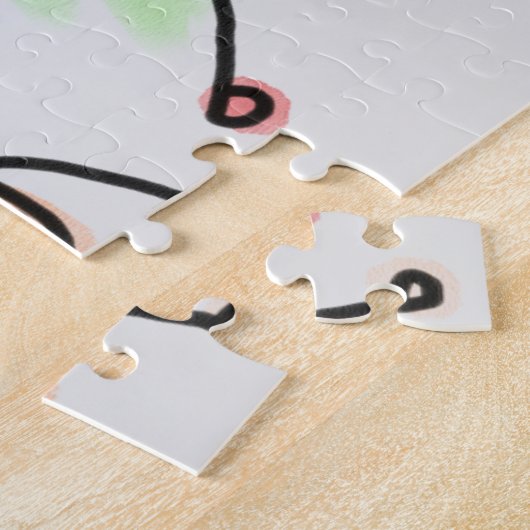 Cartoon kinderen die puzzel spelen. legpuzzel (Zijkant)