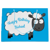 Cartoon Kinderen van schapen op jaardag Groot Cadeauzakje (Voorkant)