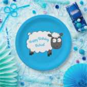 Cartoon Kinderen van schapen op jaardag Papieren Bordje (Feest)