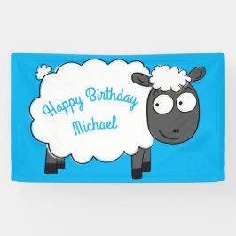 Cartoon Kinderen van schapen op jaardag Spandoek