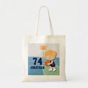 Cartoon kinderen voor speciaal basketbal tote bag