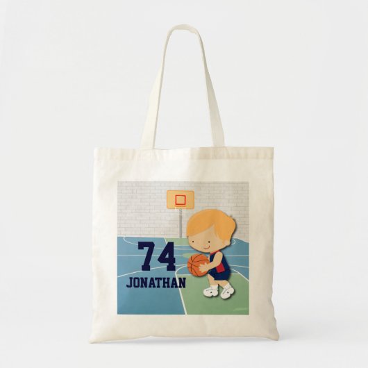 Cartoon kinderen voor speciaal basketbal tote bag (Voorkant)