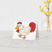 Cartoon Kip Briefkaarten (Gele Bloem)