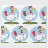 Cartoon Kip Cadeaupapier (Vlak)