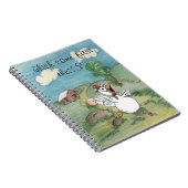 cartoon kip en ei met kippenhok notitieboek (Rechterzijde)