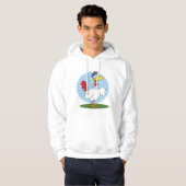 Cartoon Kip Hoodie (Voorkant volledig)