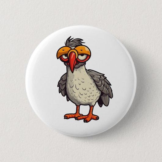 Cartoon kip illustratie ronde button 5,7 cm (Voorkant)