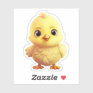 Cartoon kip illustratie sticker