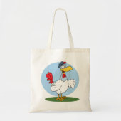 Cartoon Kip Tote Bag (Voorkant)