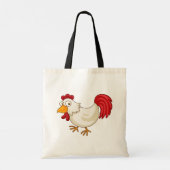 Cartoon Kip Tote Tas (Achterkant)