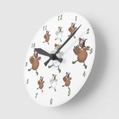 Cartoon kipmuurklok ronde klok (Hoek)