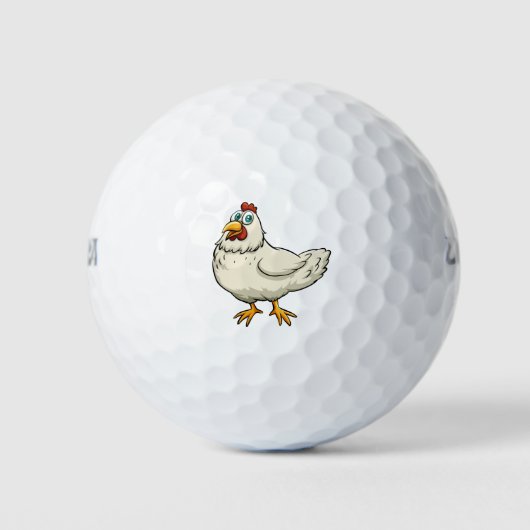 Cartoon kippen golfballen (Voorkant)