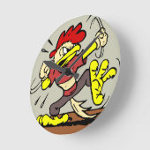  Cartoon kippen Ronde Klok (Hoek)