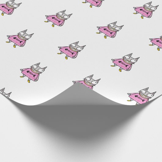 Cartoon Kitten Cadeaupapier (Hoek)