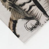 Cartoon kitten gestript kat stemmen grijs fleece deken (Hoek)