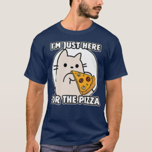 Cartoon Kitten hier voor de pizza T-shirt