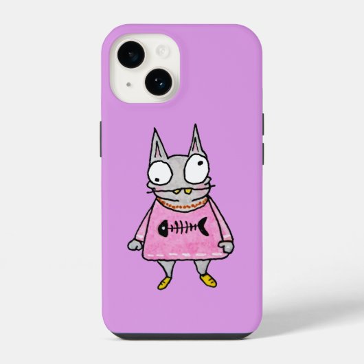 Cartoon Kitten iPhone Hoesje (Achterkant)