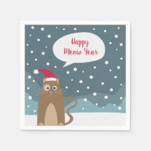 Cartoon kitten, kerstkerstmankat