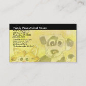 Cartoon Kitten Puppy Logo Visitekaartje (Achterkant)