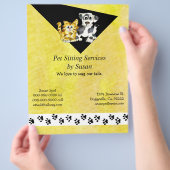 Cartoon Kitten Puppy Pet Sitting Flyer (Hand)