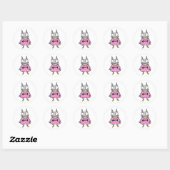 Cartoon Kitten Ronde Sticker (Vel)