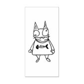 Cartoon Kitten Rubberstempel (Afrduk)
