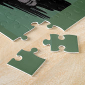 Cartoon kitten striped kat stempels green legpuzzel (Zijkant)