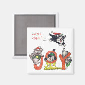 Cartoon Kittens Joy Magnet (Voorkant / Achterkant)