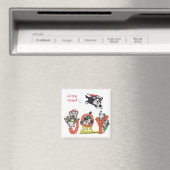 Cartoon Kittens Joy Magnet (Insitu (Vaatwasser))