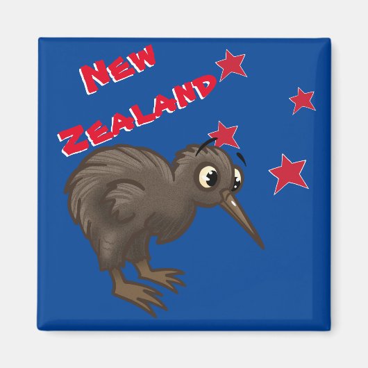 Cartoon Kiwi Bird Magneet (Voorkant)