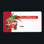 Cartoon Kiwi Bird Schattige Christmas Gift Label L<br><div class="desc">Vind meer schattige kiwi's in de categorie "vogels".</div>