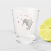 Cartoon Kiwi Bird Shot Glas (Achterkant)