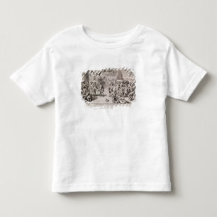 Cartoon klaagt over het rampzalige experiment kinder shirts