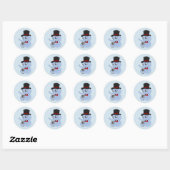 Cartoon klassieke ronde sticker (Vel)